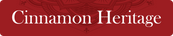 Cinnamon Heritage logo on a red background Premium Ceylon Cinnamon brand